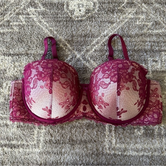 NWOT Torrid Push Up Multiway Bra Purple Tan Lace 40DD - Picture 3 of 9